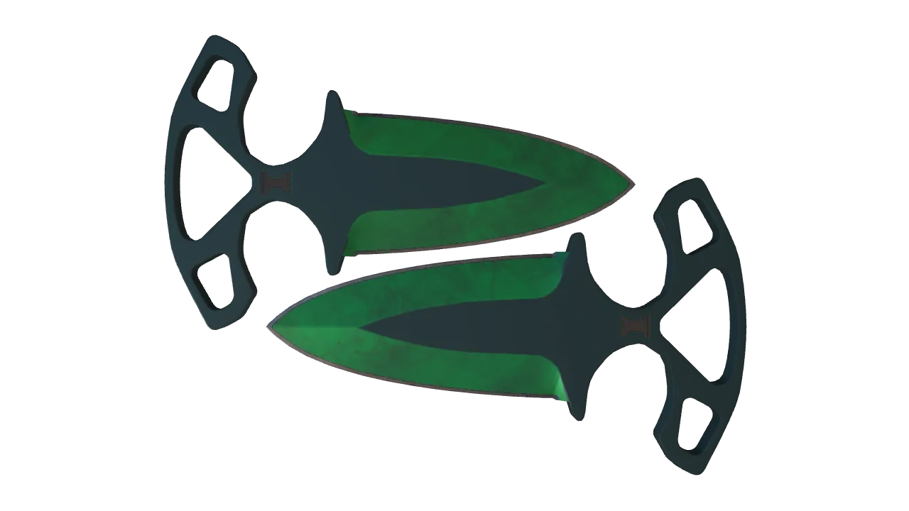 Shadow Daggers | Gamma Doppler (Emerald) seed #371, front
