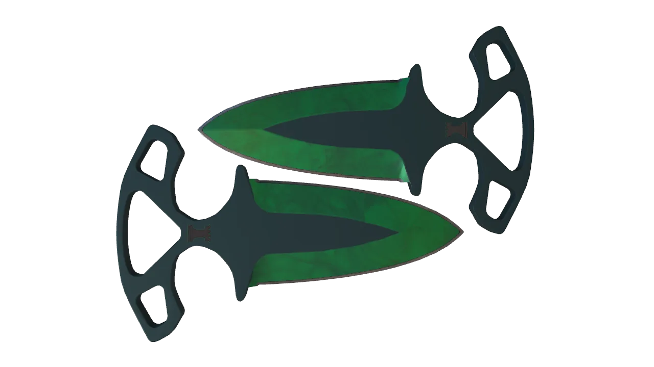 Shadow Daggers | Gamma Doppler (Emerald) seed #376, back