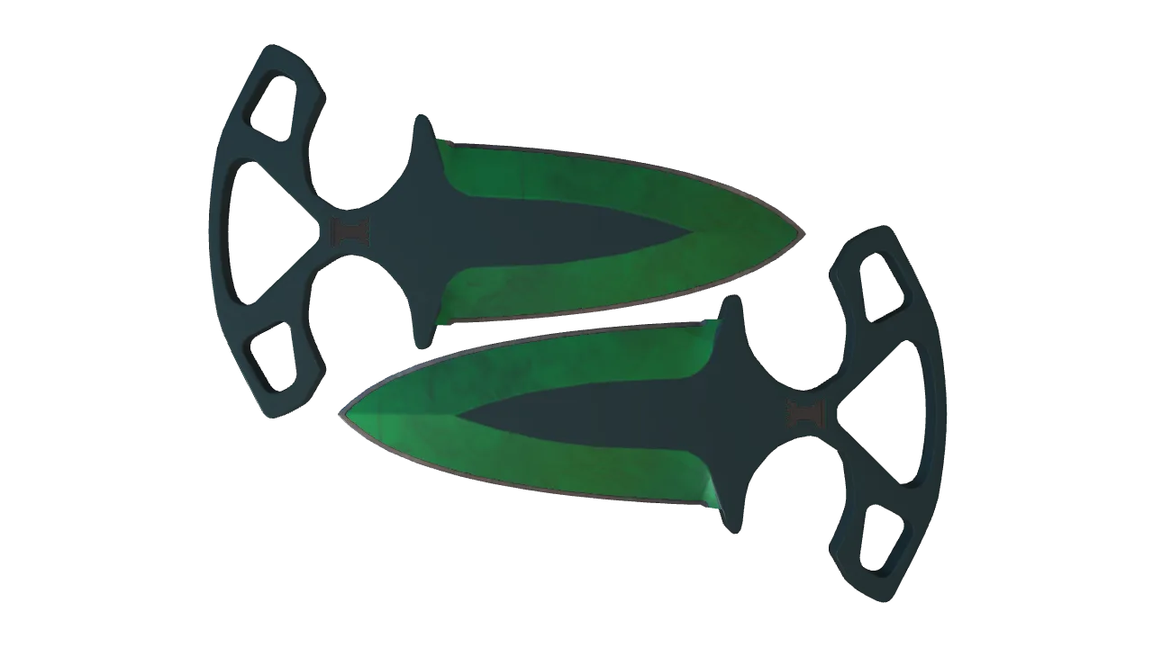 Shadow Daggers | Gamma Doppler (Emerald) seed #377, front