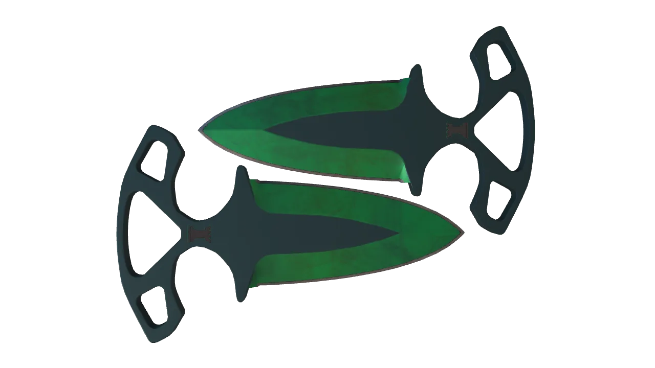 Shadow Daggers | Gamma Doppler (Emerald) seed #384, back