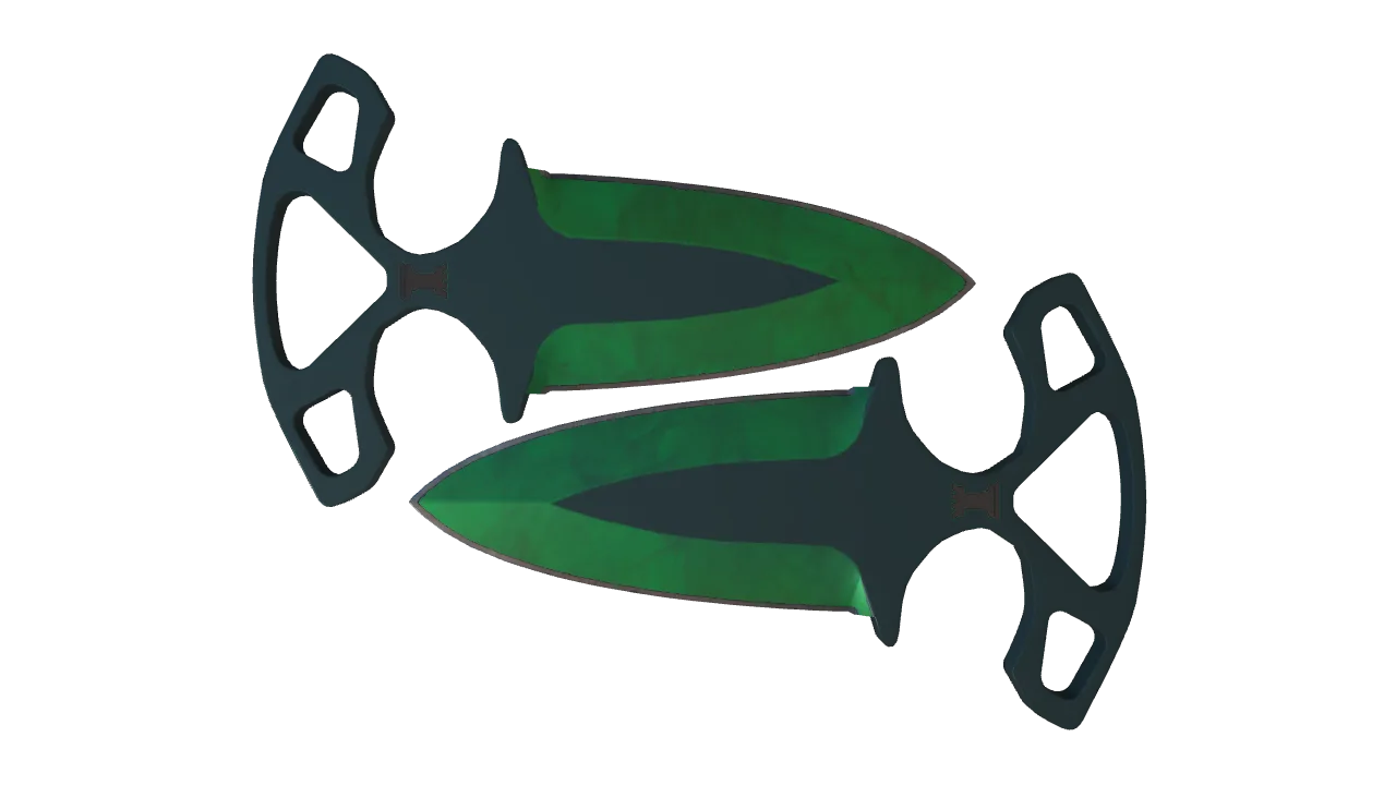 Shadow Daggers | Gamma Doppler (Emerald) seed #391, front