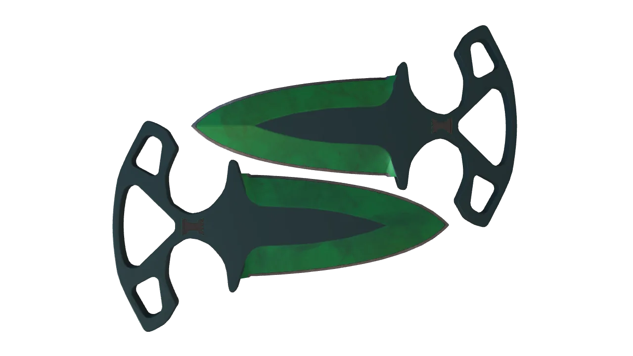 Shadow Daggers | Gamma Doppler (Emerald) seed #396, back