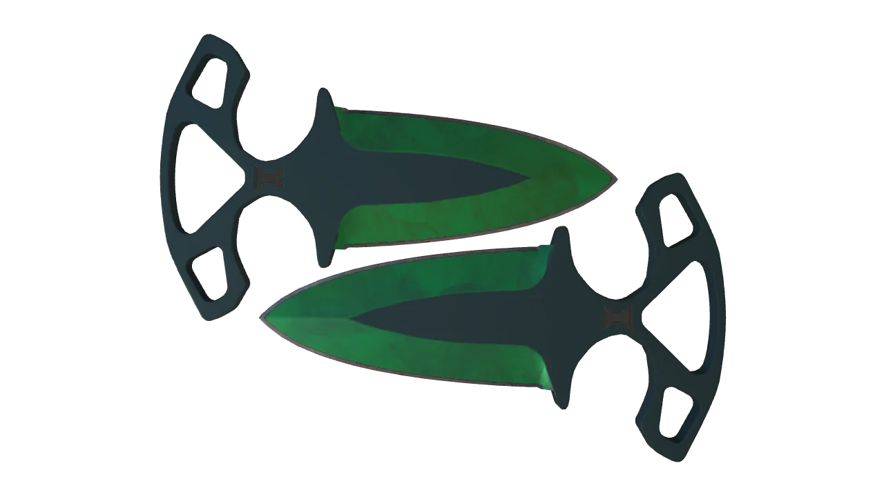 Shadow Daggers | Gamma Doppler (Emerald) seed #396, front