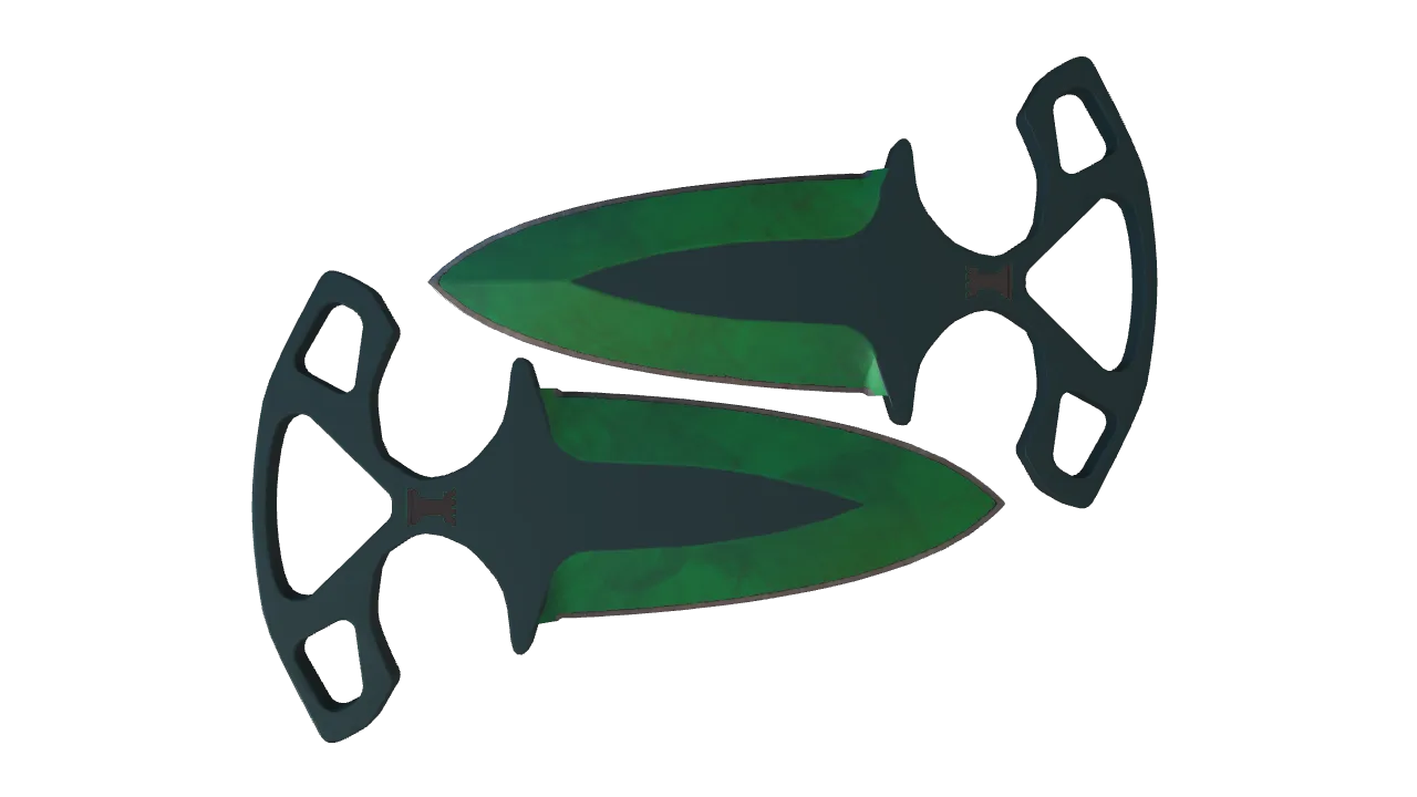 Shadow Daggers | Gamma Doppler (Emerald) seed #401, back