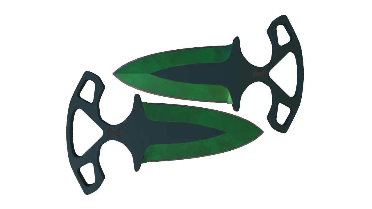 Shadow Daggers | Gamma Doppler (Emerald) seed #405, back