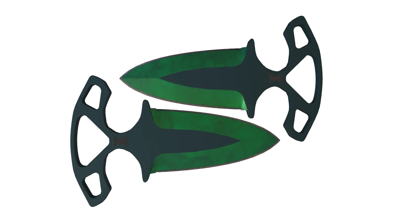 Shadow Daggers | Gamma Doppler (Emerald) seed #417, back