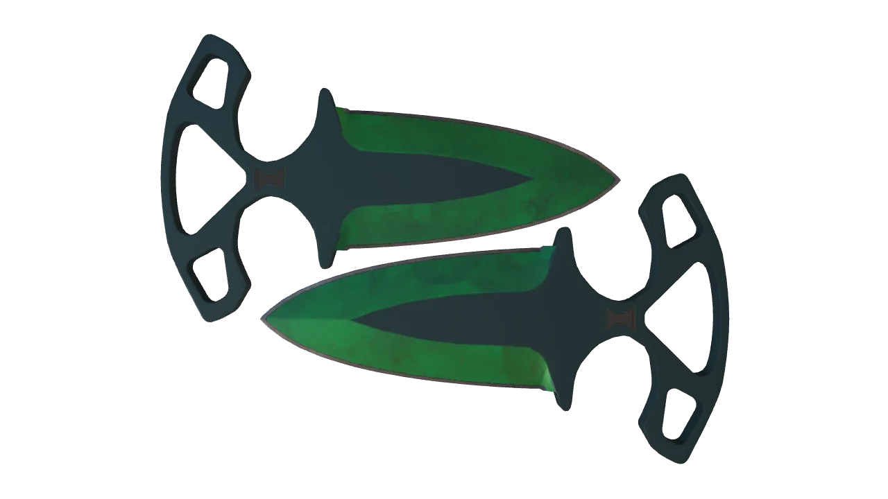 Shadow Daggers | Gamma Doppler (Emerald) seed #417, front