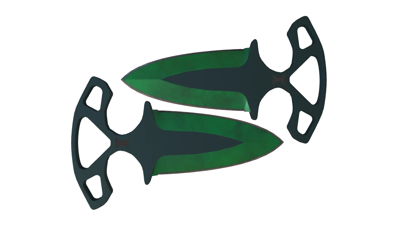 Shadow Daggers | Gamma Doppler (Emerald) seed #422, back