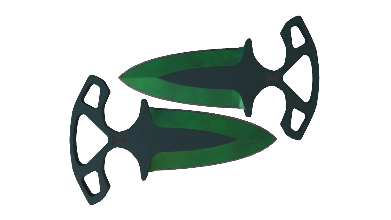 Shadow Daggers | Gamma Doppler (Emerald) seed #435, back