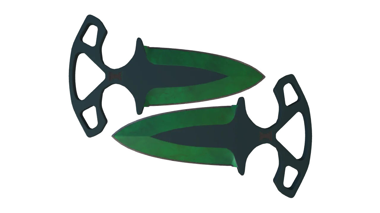 Shadow Daggers | Gamma Doppler (Emerald) seed #435, front