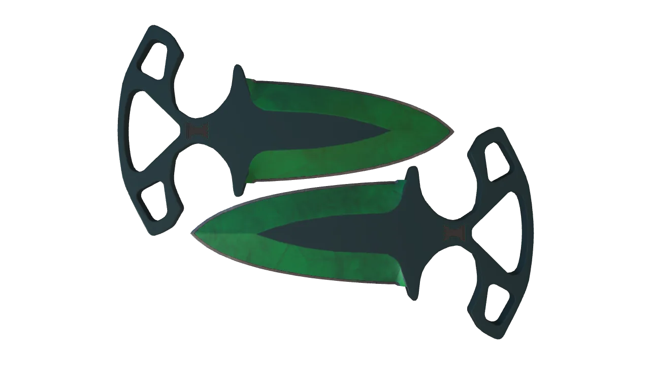 Shadow Daggers | Gamma Doppler (Emerald) seed #472, front