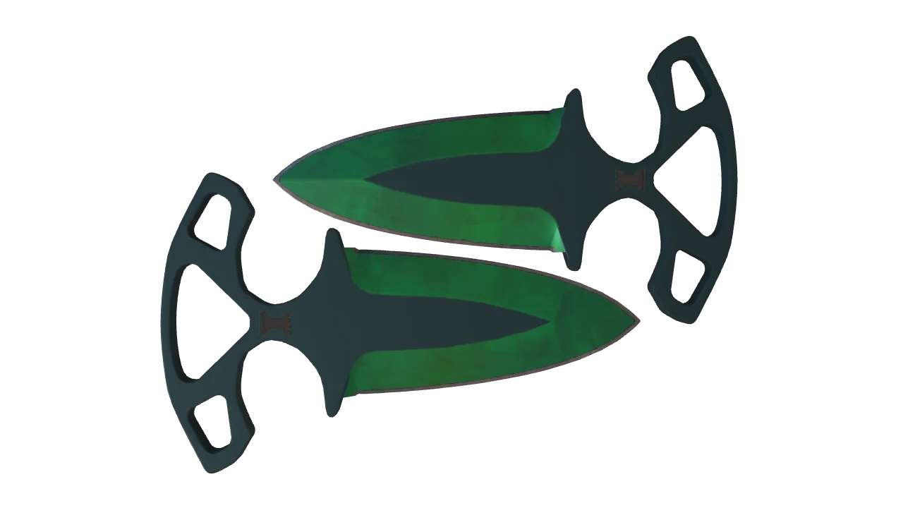 Shadow Daggers | Gamma Doppler (Emerald) seed #480, back