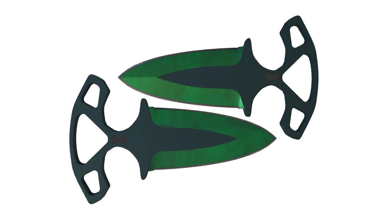 Shadow Daggers | Gamma Doppler (Emerald) seed #509, back