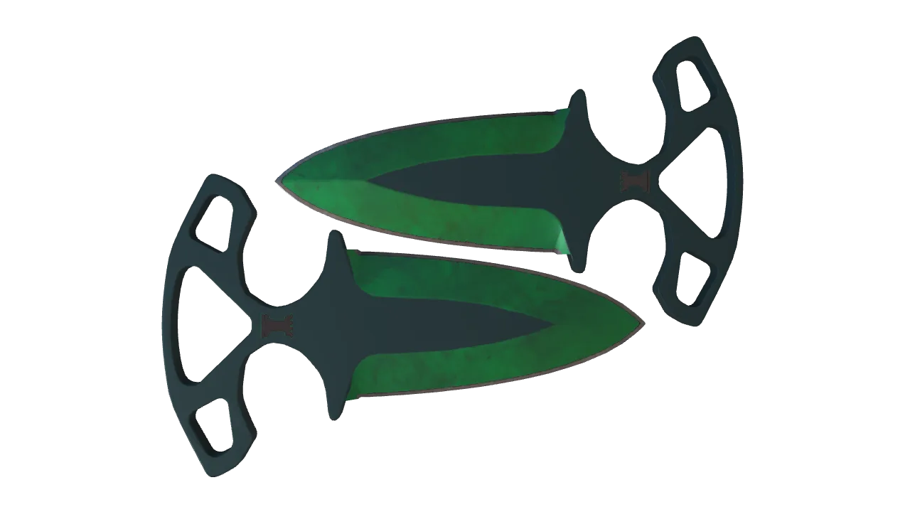 Shadow Daggers | Gamma Doppler (Emerald) seed #510, back