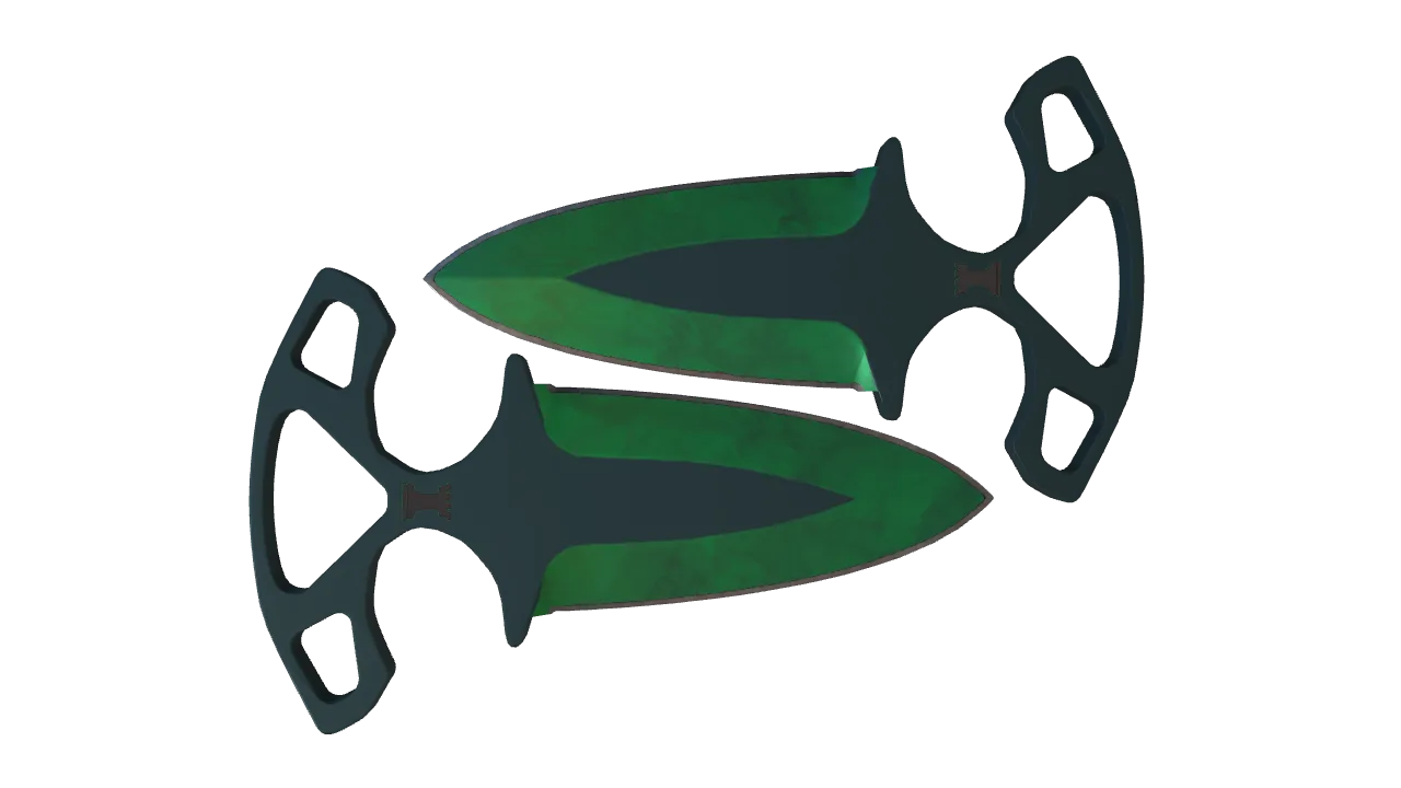 Shadow Daggers | Gamma Doppler (Emerald) seed #513, back