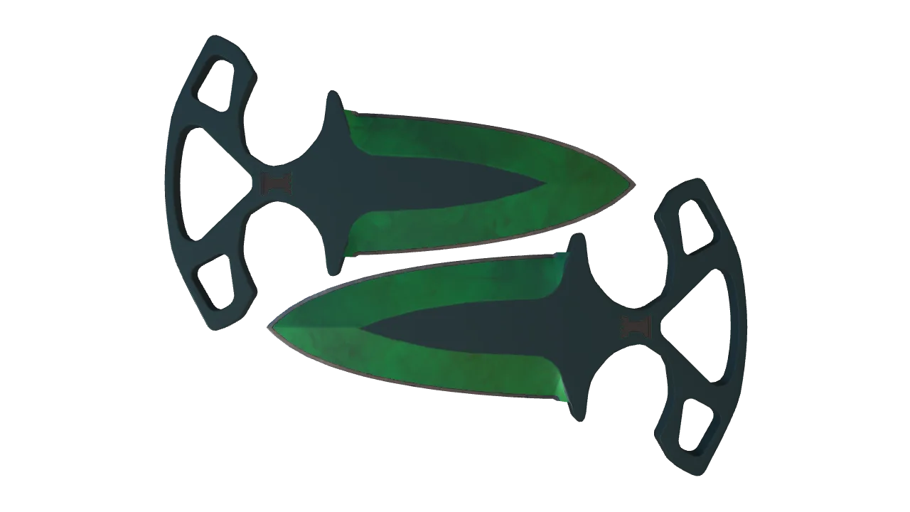 Shadow Daggers | Gamma Doppler (Emerald) seed #548, front