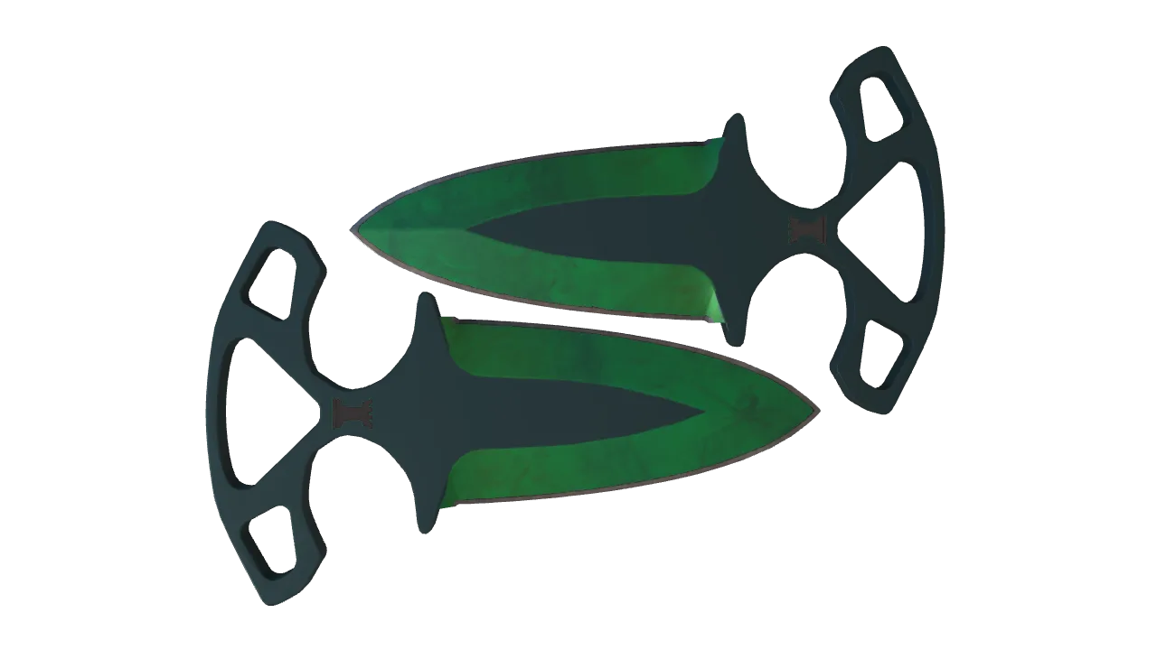 Shadow Daggers | Gamma Doppler (Emerald) seed #605, back