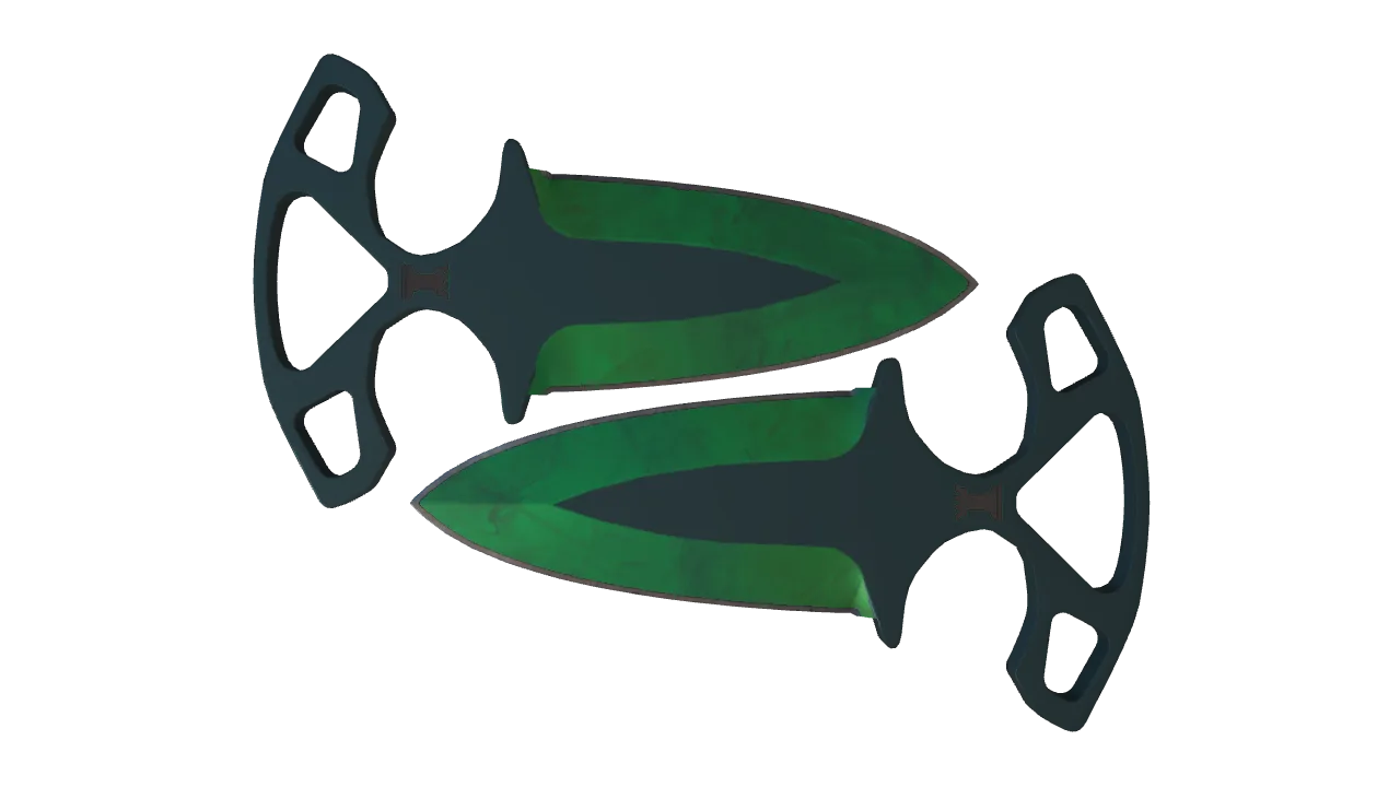 Shadow Daggers | Gamma Doppler (Emerald) seed #605, front