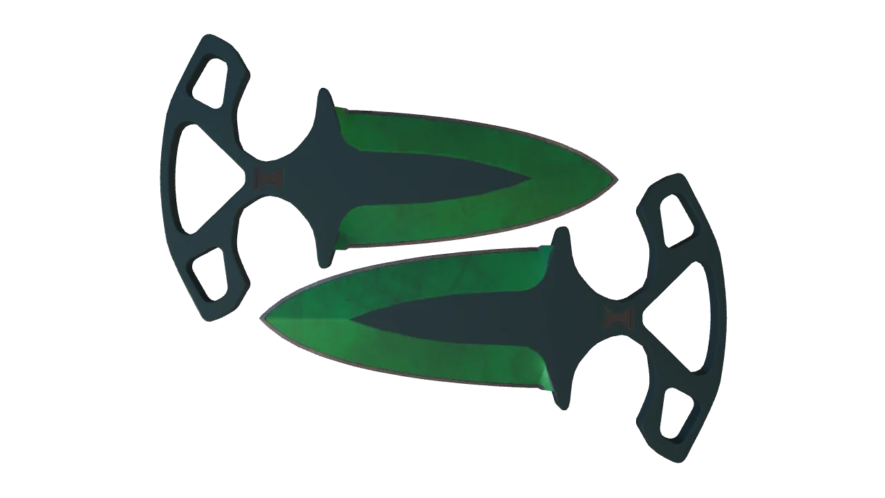 Shadow Daggers | Gamma Doppler (Emerald) seed #614, front