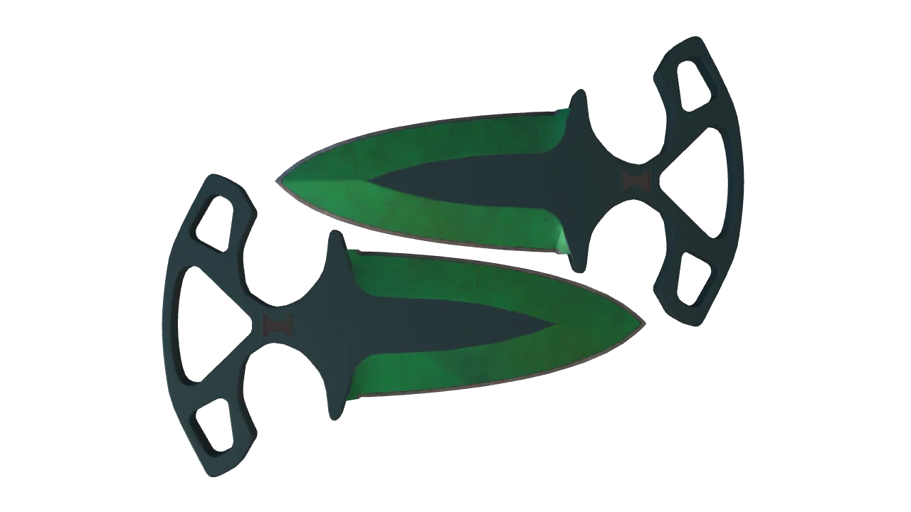Shadow Daggers | Gamma Doppler (Emerald) seed #619, back