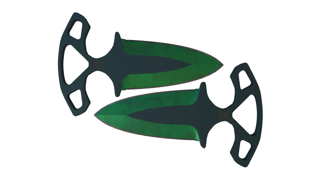 Shadow Daggers | Gamma Doppler (Emerald) seed #636, front