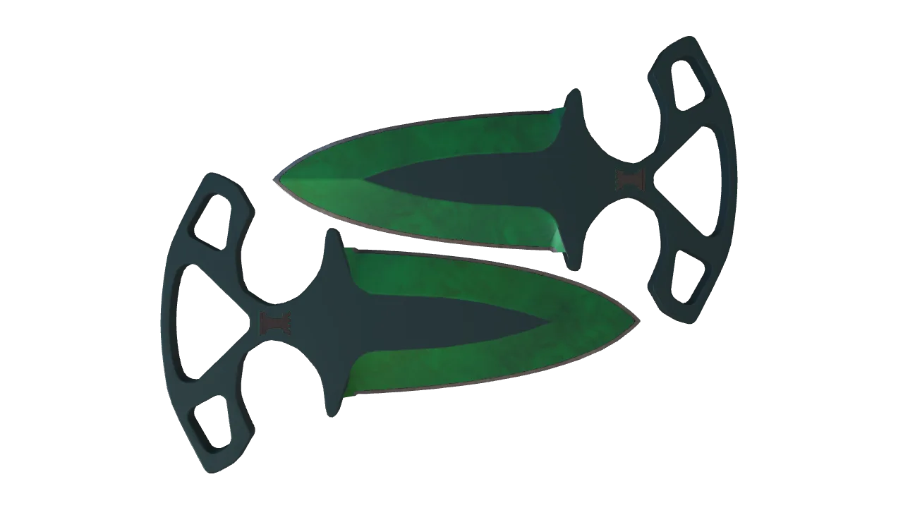 Shadow Daggers | Gamma Doppler (Emerald) seed #64, back