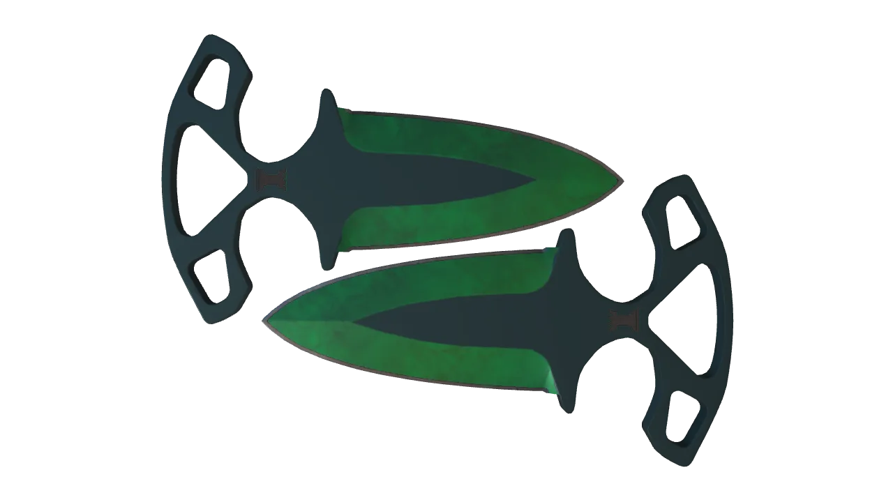Shadow Daggers | Gamma Doppler (Emerald) seed #64, front