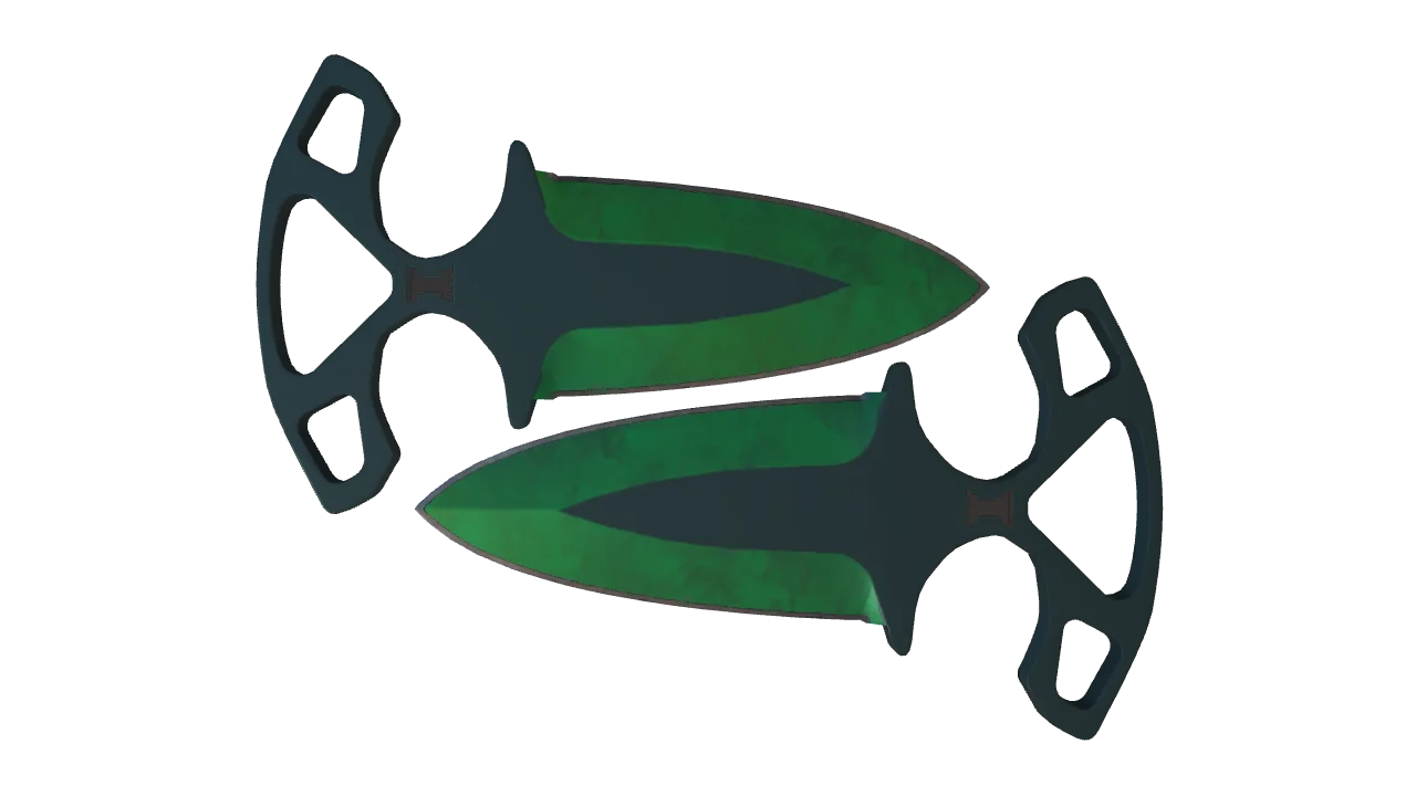 Shadow Daggers | Gamma Doppler (Emerald) seed #656, front