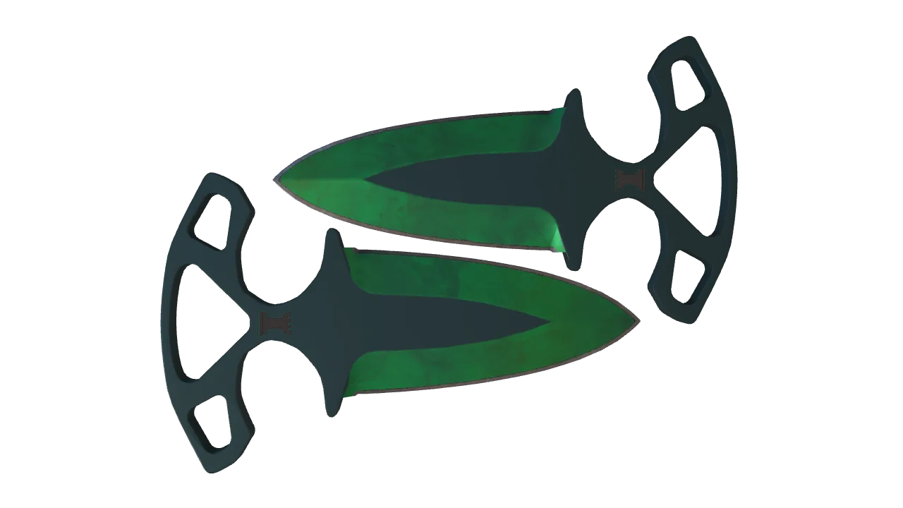 Shadow Daggers | Gamma Doppler (Emerald) seed #658, back