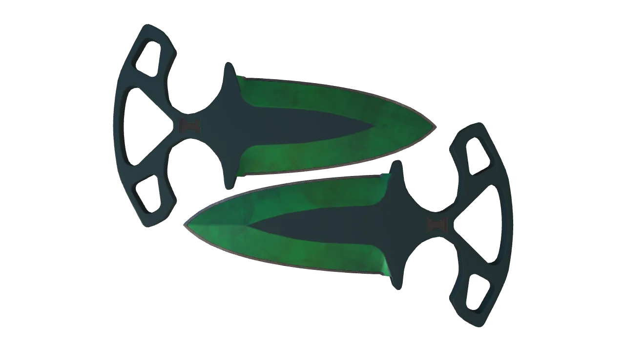 Shadow Daggers | Gamma Doppler (Emerald) seed #66, front