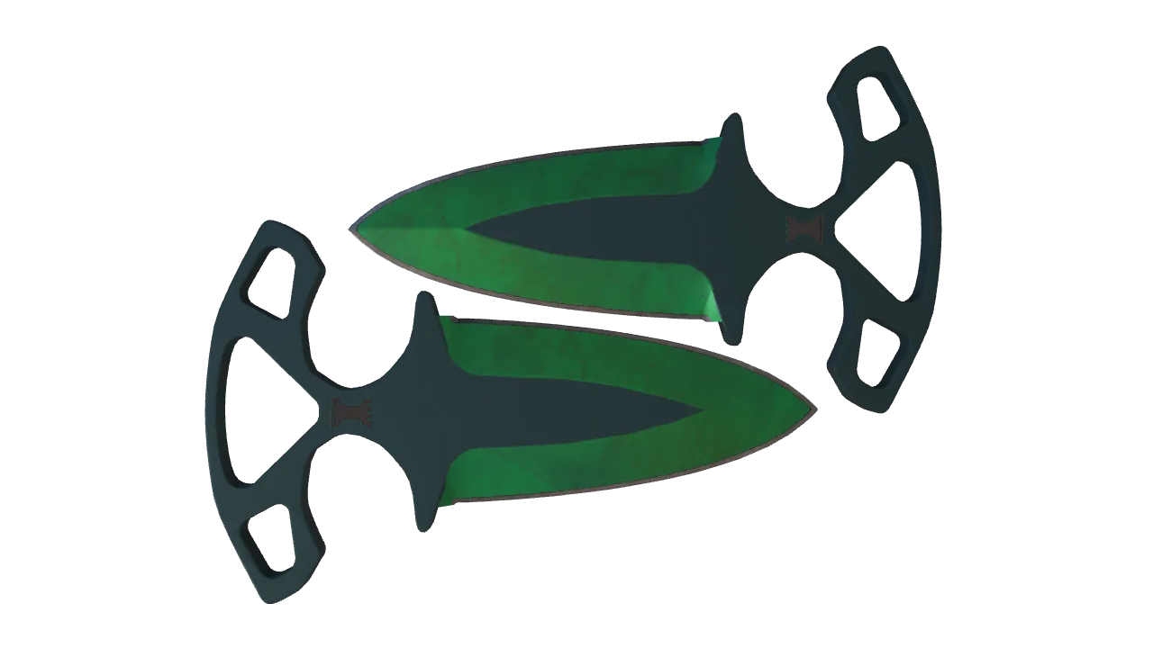 Shadow Daggers | Gamma Doppler (Emerald) seed #662, back