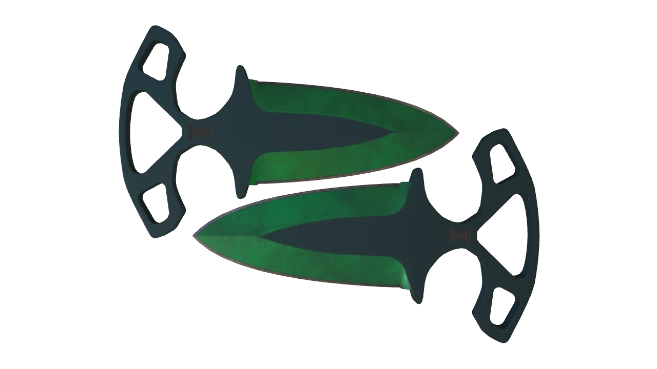 Shadow Daggers | Gamma Doppler (Emerald) seed #68, front