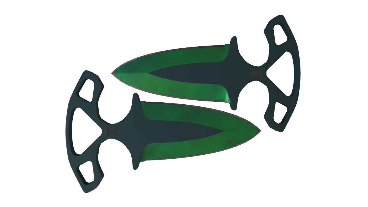 Shadow Daggers | Gamma Doppler (Emerald) seed #694, back
