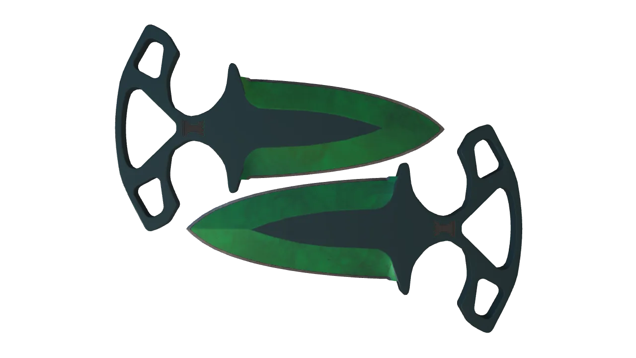 Shadow Daggers | Gamma Doppler (Emerald) seed #696, front