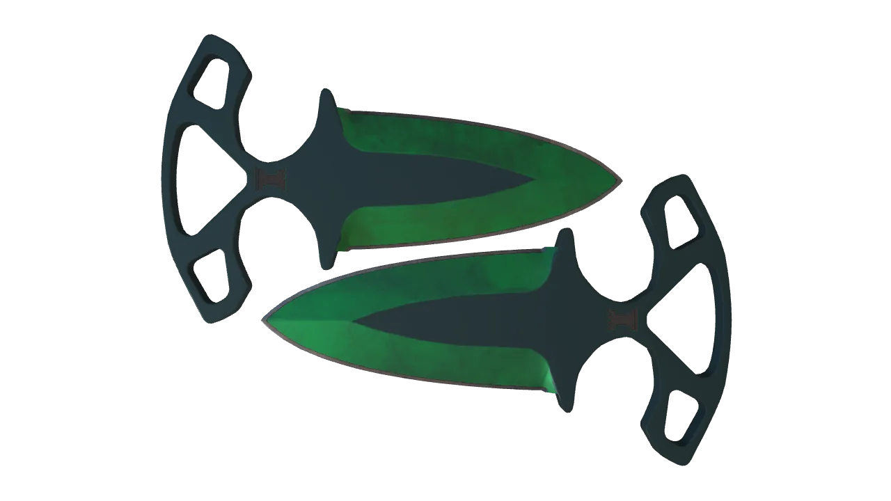 Shadow Daggers | Gamma Doppler (Emerald) seed #701, front