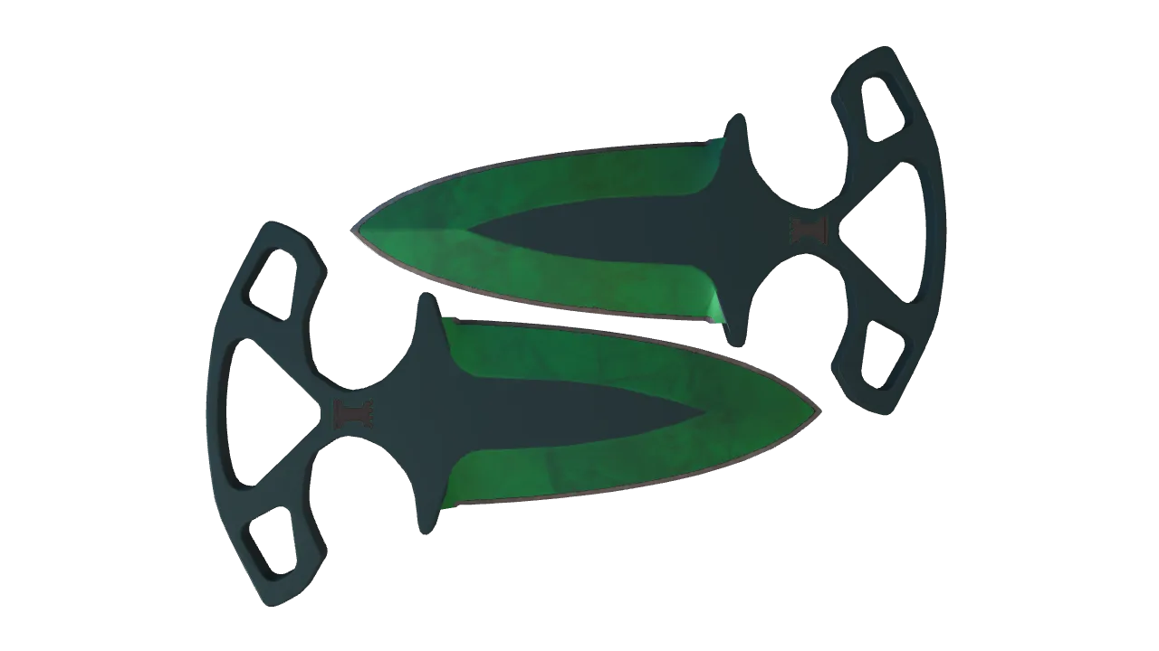 Shadow Daggers | Gamma Doppler (Emerald) seed #717, back