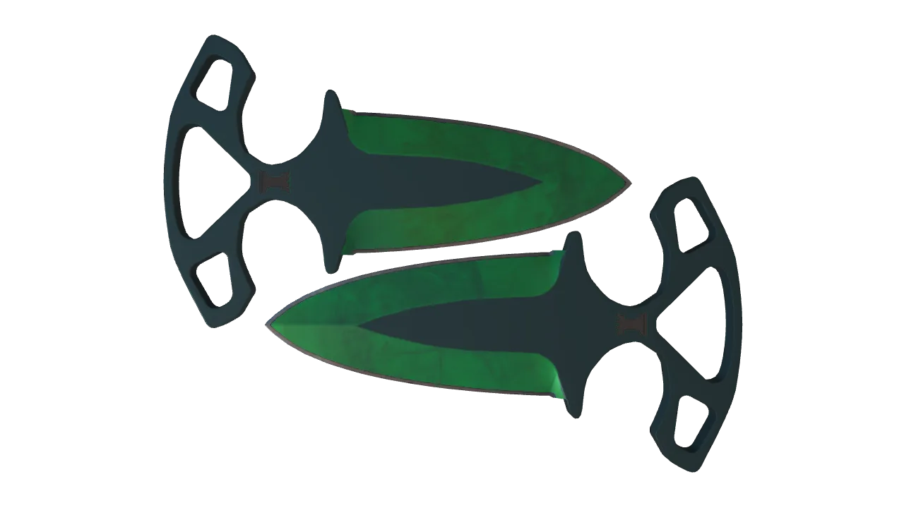 Shadow Daggers | Gamma Doppler (Emerald) seed #717, front