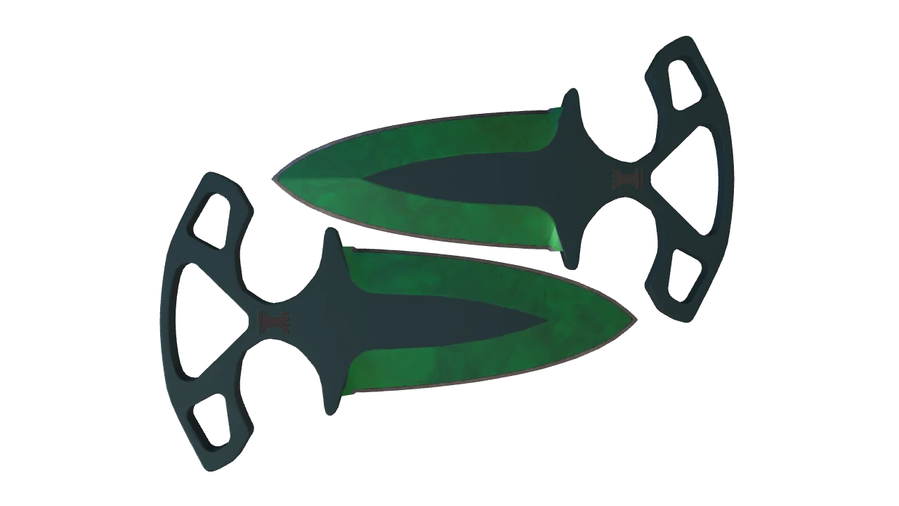 Shadow Daggers | Gamma Doppler (Emerald) seed #727, back