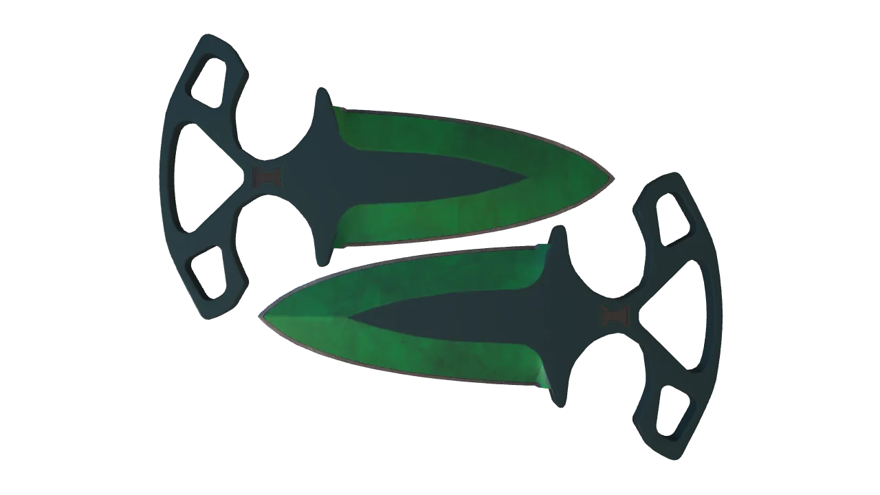 Shadow Daggers | Gamma Doppler (Emerald) seed #728, front