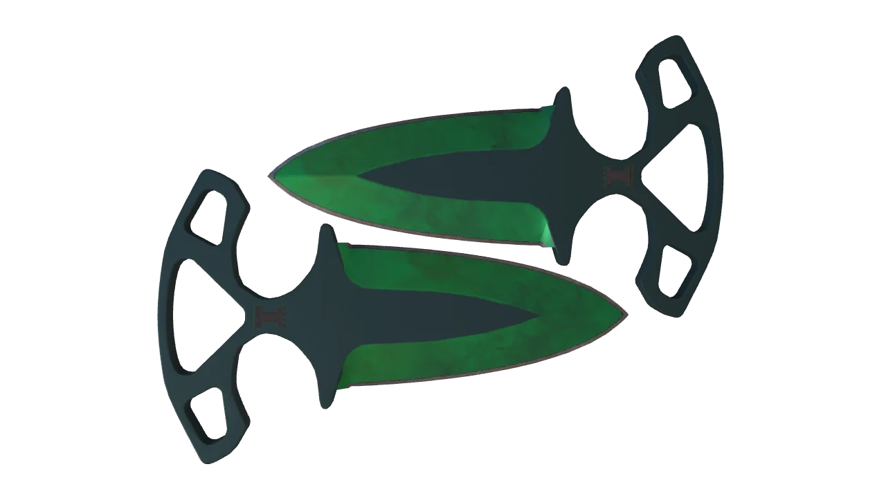 Shadow Daggers | Gamma Doppler (Emerald) seed #73, back