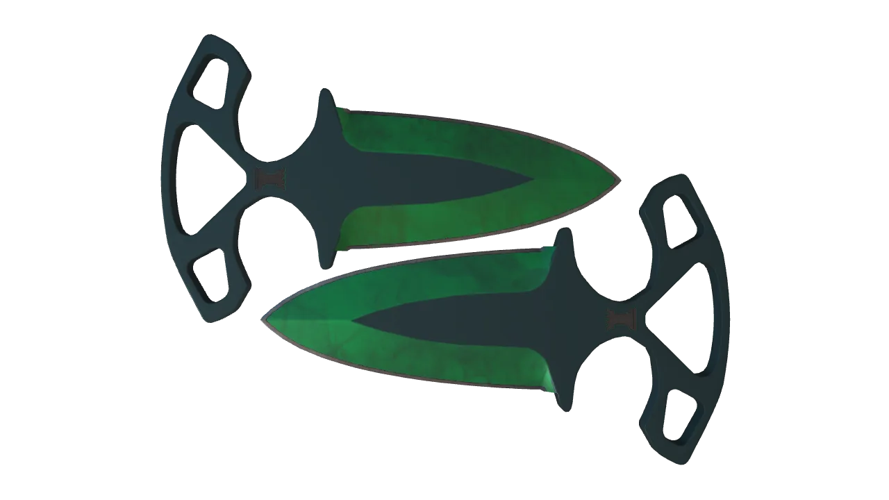 Shadow Daggers | Gamma Doppler (Emerald) seed #743, front