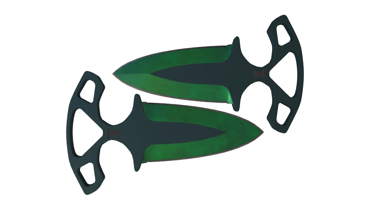 Shadow Daggers | Gamma Doppler (Emerald) seed #762, back