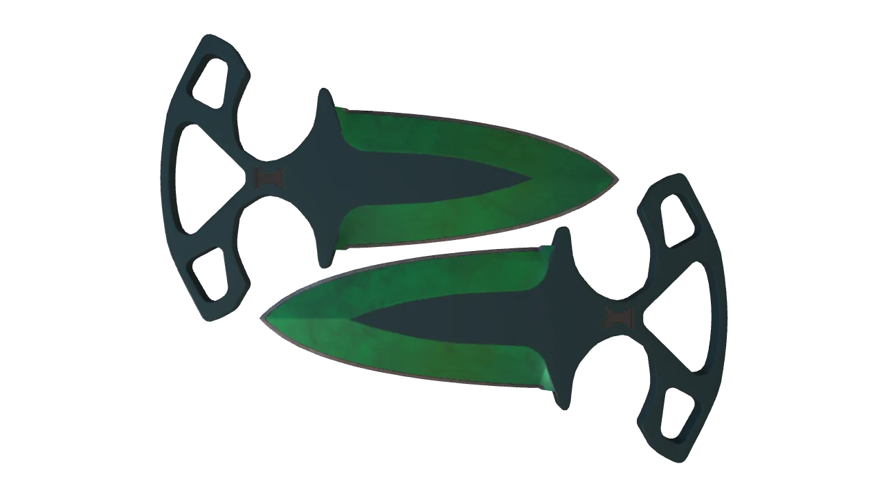 Shadow Daggers | Gamma Doppler (Emerald) seed #762, front