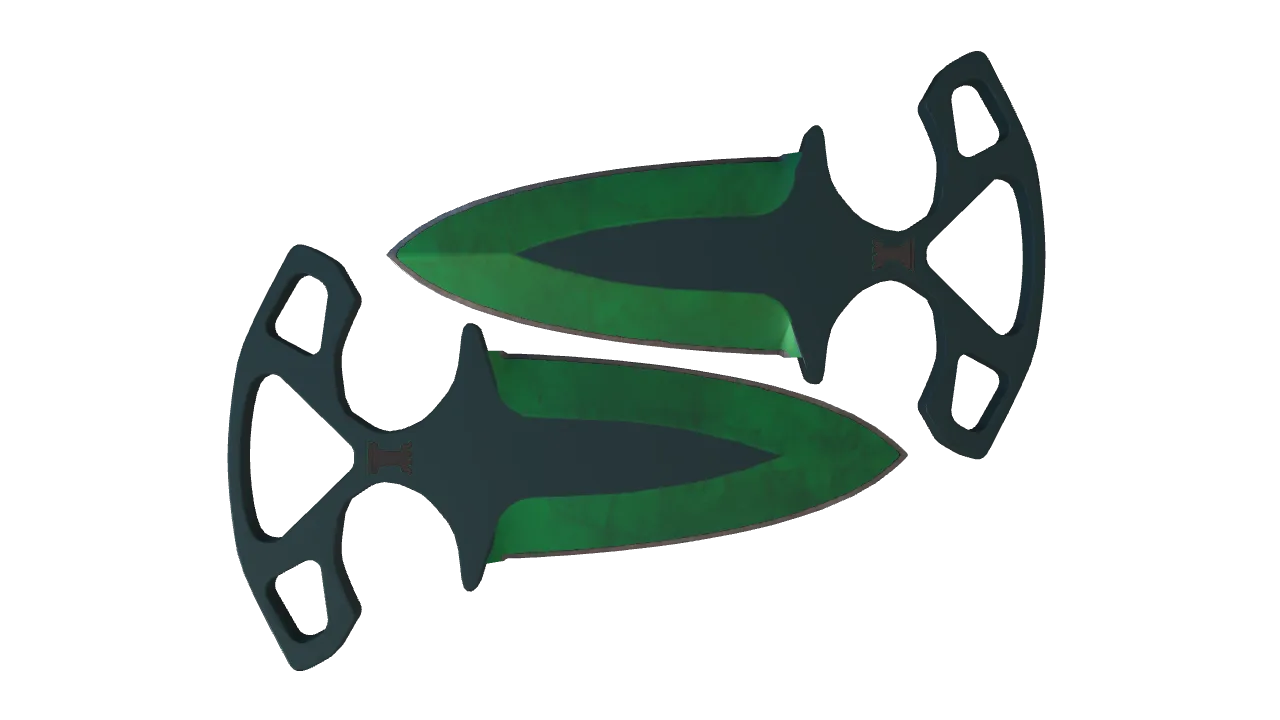 Shadow Daggers | Gamma Doppler (Emerald) seed #777, back