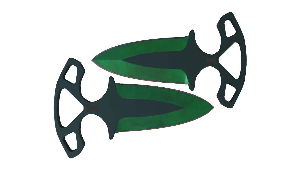 Shadow Daggers | Gamma Doppler (Emerald) seed #792, back