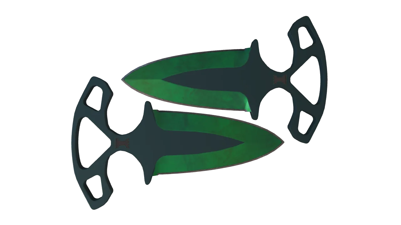 Shadow Daggers | Gamma Doppler (Emerald) seed #804, back