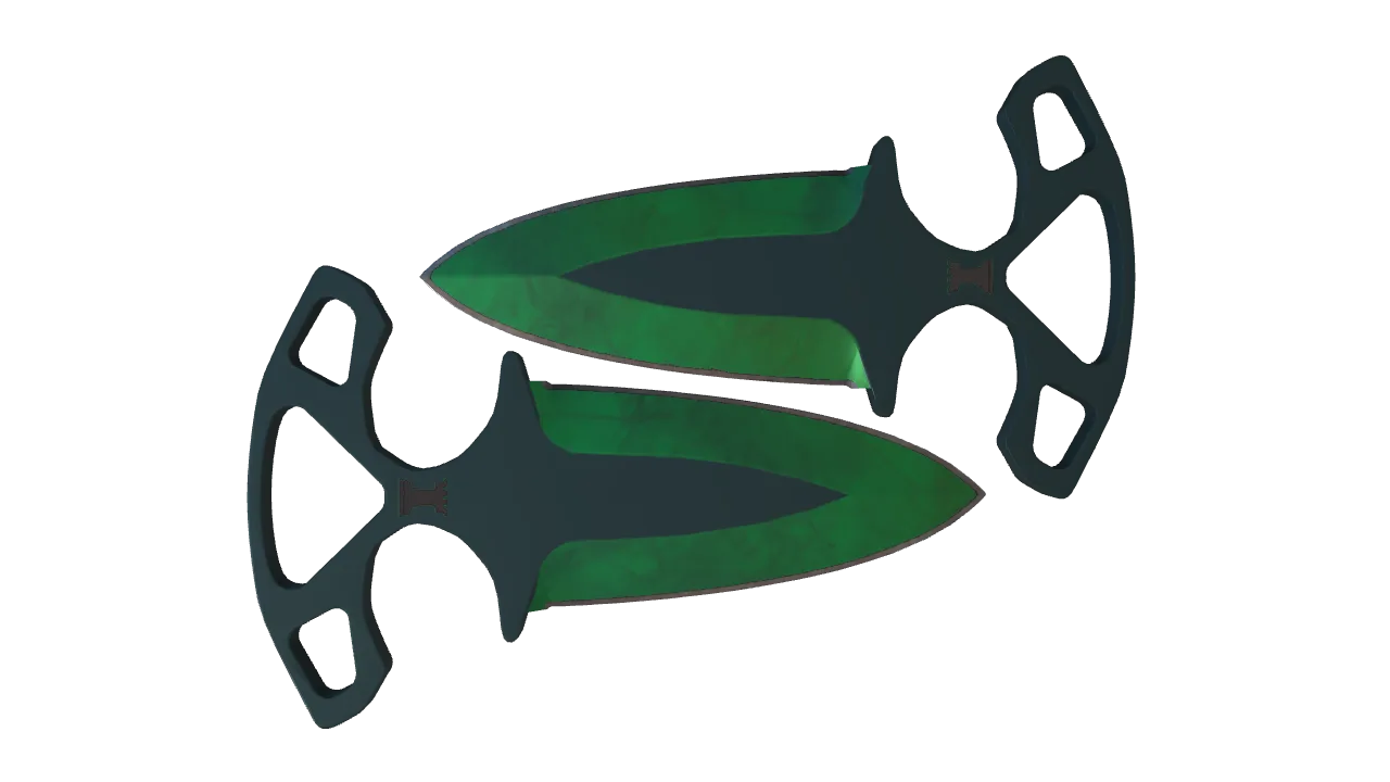 Shadow Daggers | Gamma Doppler (Emerald) seed #810, back