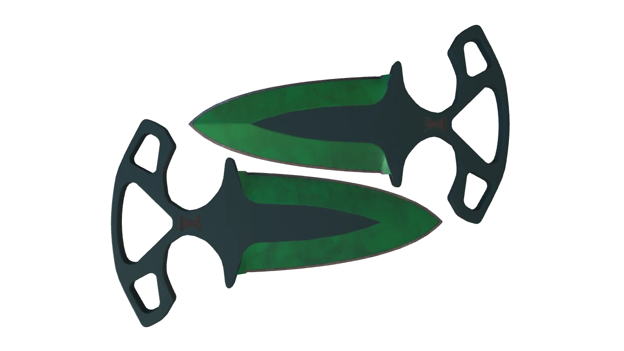 Shadow Daggers | Gamma Doppler (Emerald) seed #87, back