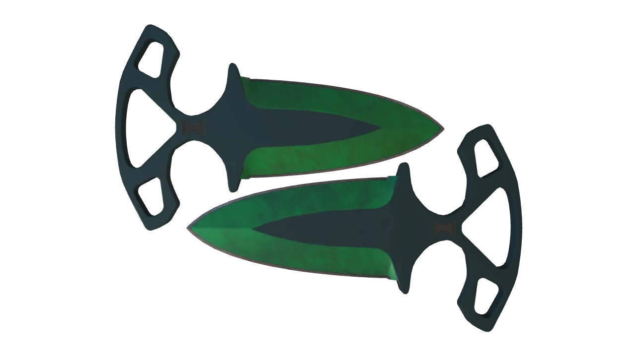 Shadow Daggers | Gamma Doppler (Emerald) seed #87, front