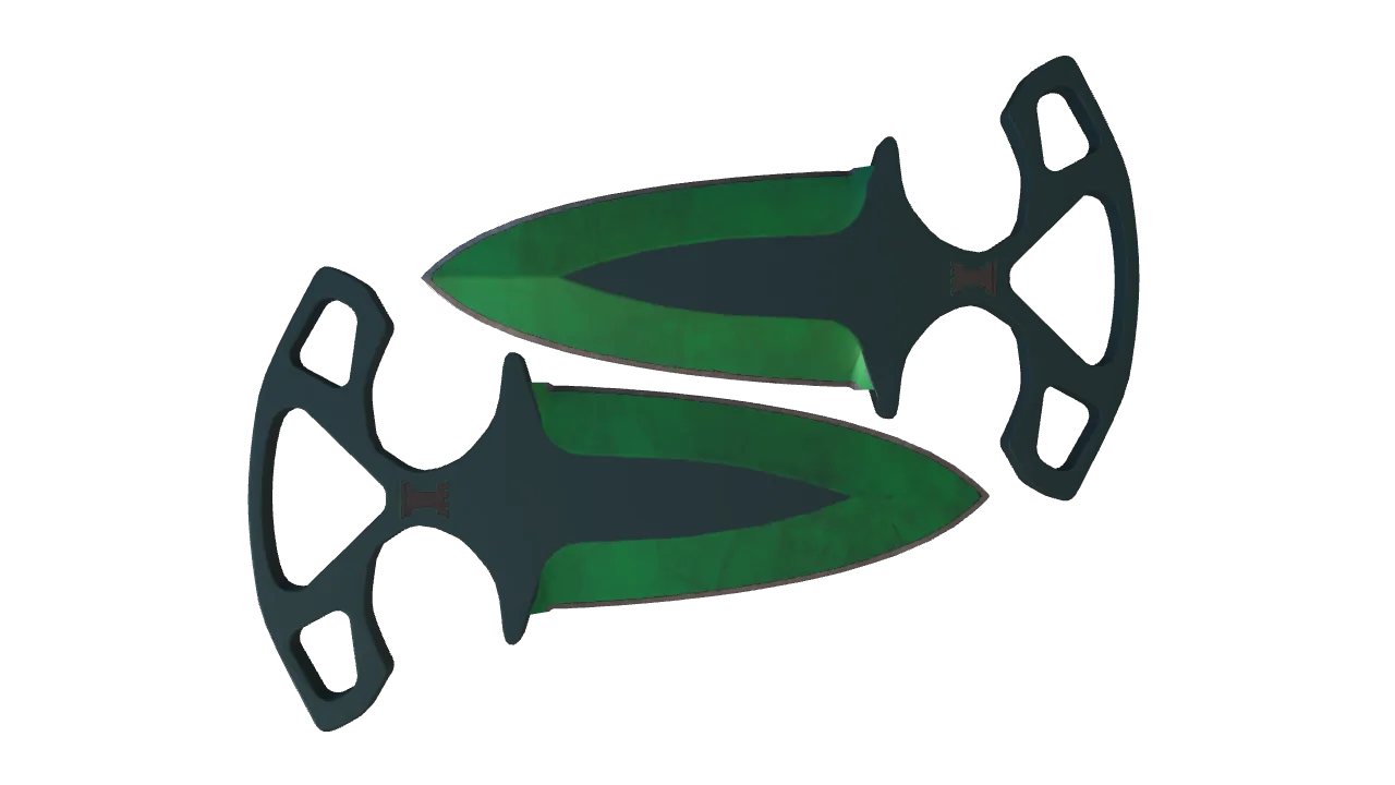 Shadow Daggers | Gamma Doppler (Emerald) seed #874, back